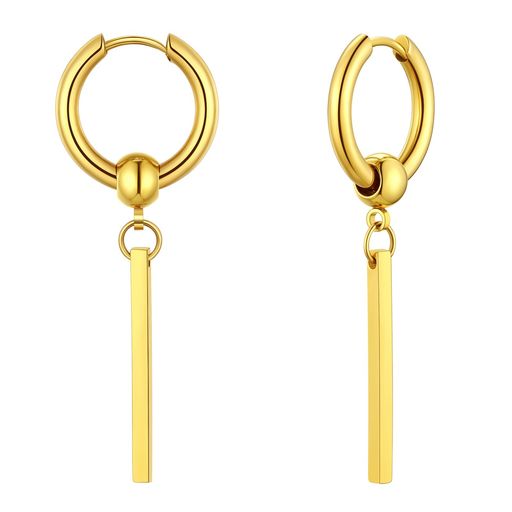 FindChicピアスレディースリングピアスサージカルステンレスピアス金アレ対応ピアスピアスリング揺れるピアスフープピアスロング棒状錆びない2way使用方法男女兼用プレゼント母の日記念…