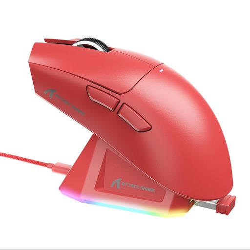 MAMBASNAKE×ATTACK SHARK X11 超軽量ゲーミングマウス 60G RGBマグネット充電スタンド 3モード接続 2.4GHZ/BLUETOOTH/TYPE-C ダブルBLUETOOTHチャンネル 6レベルDPI切替