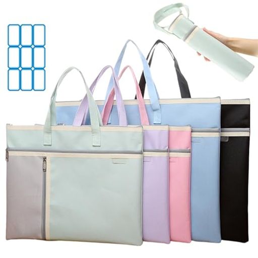 【商品仕様】オックスフォード生地+防水PP素材。A4サイズ:35cm*28.5cm、A3サイズ:43.6cm*35.3cm。 【素材】高品質のオックスフォード素材を採用し、丈夫で耐久性に優れ、耐熱性、耐摩耗性に優れて、長期間ご使用いただけます。 【三重ファスナー】:このファイル袋は三層に分かれています。同じサイズの単層フォルダと比べて、より多くのものを入れることができ、スペースを節約できます。また、滑らかな金属ジッパーが付き、開け閉めやすいし密封性が良く、重要な書類の紛失を有効的に防止します。 【丈夫な持ち手付き】:A4収納袋には丈夫な取っ手が付いていますので、旅行や出張のとき、持ち運びにとても便利です。そのほか、学校や家でぶら下げて使用することもできます。取っ手は強くて破れにくく、耐荷重性に優れています。ご安心して使用いただけます。 【多用途】:大型サイズで、色によって分類やすくて便利です。論文、雑誌、領収書、証明書、ペン、手帳、付箋などのオフィス用品、化粧品、アクセサリー、DIY用キットなどものの保管に役立ちます。オフィス、旅行や生活の様々な収納ニーズを満足いただけます。