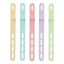 MOTTERU (モッテル) SOFUMO ソフトタッチ ケーブルバンド ラージサイズ 繰り返し使える シリコン 便利グッズ ドライヤー/ヘアアイロン 各色1本 5本セット シャーベットカラー MOT-CBBAND04-SE