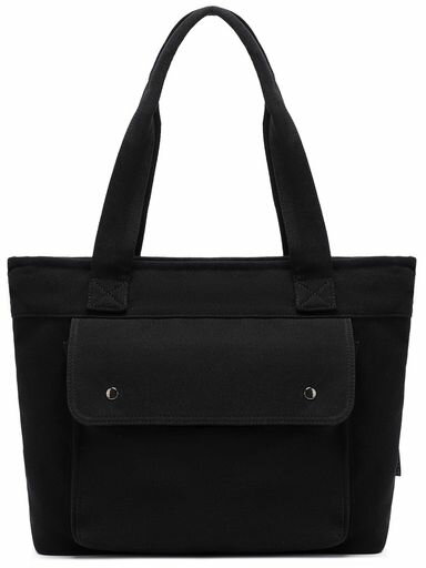 [ARIALK]内/外側ポケットあり【ちょうどいいサイズ】トートバッグキャンバスコットン無地厚手大容量ト..