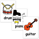 フラッシュカード【楽器】■A4サイズ■ 英語カード.COM FLASHCARDS ENGLISH WORD CARDS (MUSICAL INSTRUMENTS...