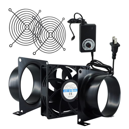 Sidvkut軸流ファンダクト用換気扇無段階調速スイッチ付きケースファン3000rpm120mm軸流ファン静音タイプ38mm厚塗装ブース用換気扇DCファン冷却ファンファングリル・フランジ付きブラック Sidvkut軸流ファンダクト用換気扇無段階調速スイッチ付きケースファン3000rpm120mm軸流ファン静音タイプ38mm厚塗装ブース用換気扇DCファン冷却ファンファングリル・フランジ付きブラック