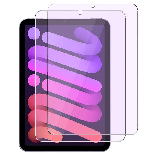【2枚セット】iPadmini7(A17Pro)第7世代2024用/iPadmini6(第6世代)2021用ガラスフィルムブルーライトカットアイパッドミニ7/6液晶保護フィルムブルーライト目の疲れを軽減全面保護旭硝子素材9H