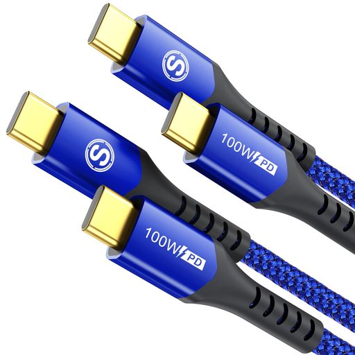 USB Type C ケーブル【1M/2本】タイフc ケーブル【PD& QC3.2対応 100W急速充電】USB C-Cけーぶる たいふc usb cけーぶる iPhone 17 16 15 Pro Max,MacBook Pro/Air iPad