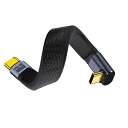 JXIN40GBPS240WUSB4ケーブル短いオス-オスUSB-C100W8KフラットスリムFPCデータ薄型アングルケーブルノートパソコン用13CM(上下ベンド)(2)