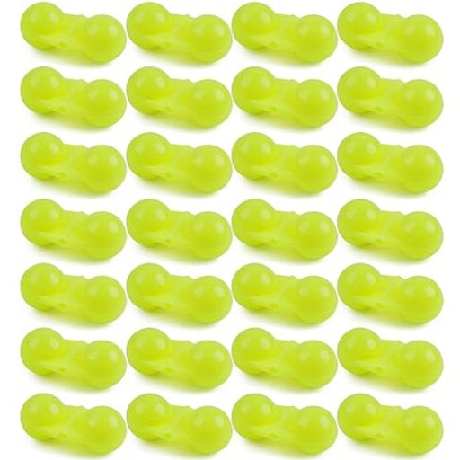 釣り鈴光る夜釣り音信号釣り警報ベルクリップ釣り竿用アラームベル釣り小物30個セット(黄色)