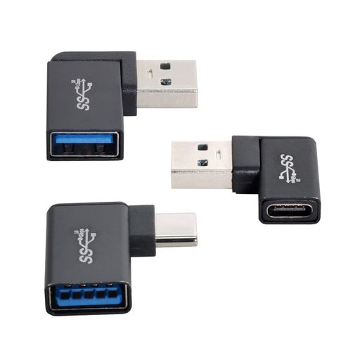 CABLECC3PCS/LOT角度付き90度USB3.1タイプCオスメスからUSB3.0タイプAメスOTGデータ10GBPSアダプター
