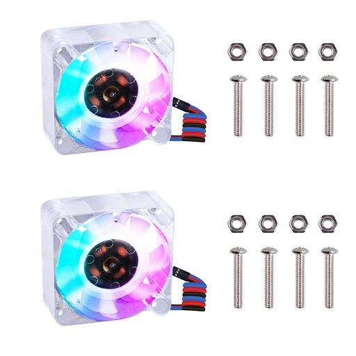 GEEEKPI 2RASPBERRY PI 4ŲեRASPBERRY PI RGBѥե40X40X10MM 4010եDC...