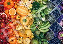 エポック社2000スーパースモールピースジグソーパズルフラワー/ガーデンRainbowofProduce(レインボーオブプロデュース)(38x53cm)54-219のり付きヘラ付き点数券付きEPOCH