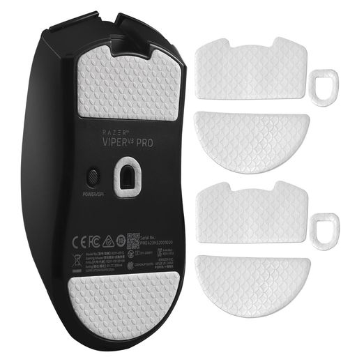 IMMOENUC-マウスソールRazerViperV3Pro対応2枚セット、高耐久性、低摩擦、特殊な紋様設計、薄型、マウ..