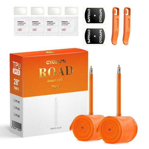 2本セットCYCLAMI超軽量ロードバイクTPUインナーチューブ700Cバイクタイヤ28インチ700x182325283032cバ..