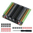 FreenoveユニバーサルブレイクアウトボードArduinoNanoMicroRaspberryPiPico12WESP8266互換、端子ブロックシールドHAT(ピンヘッダー付)、GPIOステータスLED、5V3.3V