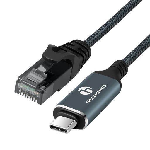Thzzhnno USB-C LANアダプター ケーブル 3M、有線LAN変換アダプター Type-C to RJ45 ギガビットイーサネットケーブル 直接接続 Thunderbolt 3/4 MacBook Pro、iPhone
