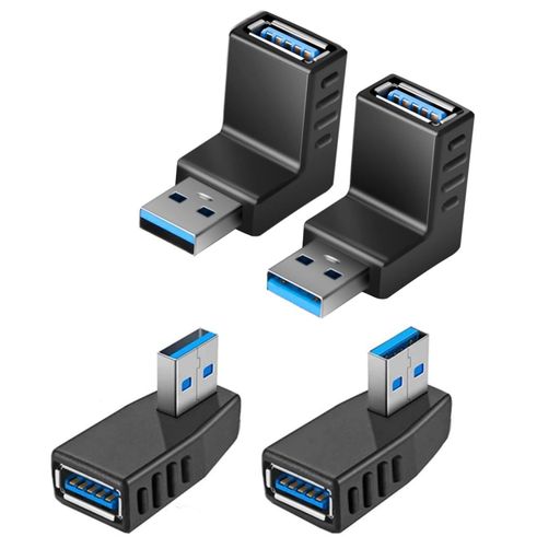 aninako usb 変換 l字 右向き/左向き/上向き/下向き USB 3.0 アダプタ 90度 L型 USB Type A L字型変換アダプタ 小型 軽量 直角変換 タイプA オス メス sb3.0オス usb3.0メス アダプタ (2個セット