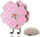 ADHERE ゴルフマーカー ハットクリップ マグネット(磁石)着脱 サクラの花びらをデザインしたボールマーカー