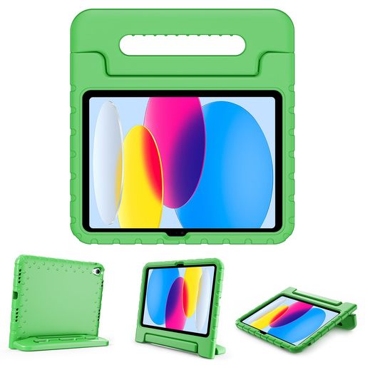 乐天商城 - ProCaseiPad11世代/10世代ケースiPad(A16)11インチ2025/10.9インチ2022通用耐衝撃性ハンドルとキックスタンド付き軽量バンパーケース(グリーン)