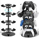 コントローラースタンド4層対称設計12つまで縦に収納ゲームコントローラー収納ラック卓上ヘッドホンスタンド360度回転式ヘッドセットホルダー組み立て簡単頑丈で安定...