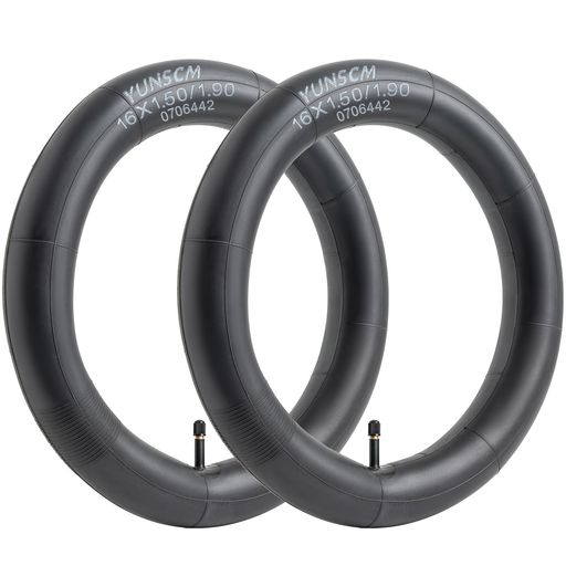 YunSCM 2本,16x1.5 チューブ,16x1.75 チューブ,16x1.5/1.75 自転車チューブ,米式バ...