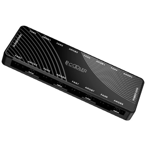 【ARGB&amp;PWMデュアルファンハブ】PCCOOLERファンハブスプリッタの各ポートには独自のPWM機能があり、拡張されたコンピュータシャーシで冷却能力を最適化するためにファン速度を調整することができます。ARGBファン、ARGBランプバーなどをサポートし、5 V 3 Pinインタフェースデバイスの光効率を同期する。(注意:+12 V 4 Pin RGBインタフェースデバイスはサポートされていません!挿入しないでください!) 【安定したSATA電源入力】ファンはあなたの電源からSATAパワーを通じて直接電力を供給し、最大9個のファンをサポートし、ファンハブを使用する時に浮遊電流が発生しないようにします。ファンの回転速度に電圧損失がなく、より安定して効率的に動作します。 【広範な互換性】ファンハブスプリッタは、ARGBファンとARGB LEDストリップ用の合計8つの4ピンPWMポートと8つのARGBポートを含む最大8つのファンをサポートします。設置方法が便利で、設置効率が高い。