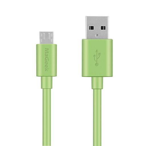MAGEEK マイクロ USB ケーブル 高速 USB 2.0 A オス->マイクロ B 同期と充電 ケーブル SAMSUNG HTC SONY SHARP MOTOROLALG GOOGLE NOKIA など 対応 (1.0M 緑)