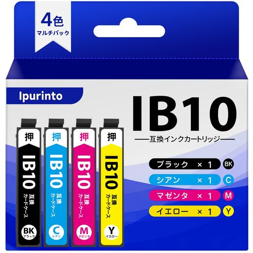 「Ipurinto」 IB10CL4A IB10 エプソン用 インク カードケース EPSON対応 ew-m530f インク 4色セットキーワード: ib10ka ib10ca ib10ma ib10ya