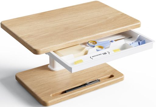 Fydeamerモニター台PCモニタースタンド高さ調整ディスプレイ台引き出し付きディスプレイスタンドパソコ..