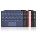 Surfacepro3/pro4/pro5/pro6/pro7対応キーボードワイヤレスサーフェスタブレットのキーボードタッチパッド付き7色バックライトTyp-C充電式軽量薄型カバー兼用磁気吸着分離使用可US英語配列グレー(2)