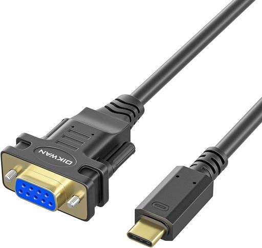 OIKWANUSB-CからRS232DB9へのマザーシリアルケーブルコンバータアダプタ、FTDIチップセット付き、Windows11、10、8.1、8、7、Vista、XP、2000、Linux、MacOSX10.6(10フィート)