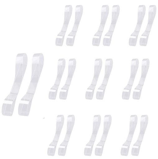 [JUTOSU]10ペア/20個透明見えないシューズストラップハイヒールダンスシューズシューズベルトパンプス..