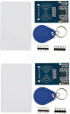 Hailege2個セットRFIDキット-MifareRC522MFRC-522RFIDRFICカードセンサーモジュール+S50ブランクカード+ArduinoRa...