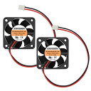 ANVISION2パック40mmx10mmDC5Vブラシレス冷却ファンデュアルボールベアリング、2ピン(2)