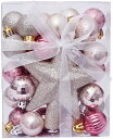 ZOYUBSクリスマスオーナメントボールクリスマスボール3cmツリートップスター華やかクリスマスツリー飾り付け飾りボールセットクリスマスツリーオーナメント3cm...