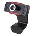 USB WEBカメラ WEBCAM 在宅勤務・ビジネスチャット・TV会議にノートパソコン ・ デスクトップ適用 WEBカメラ マイク内蔵 フレームレート30FPS 解像度720P対応 マイク機能付き (レッド)(2)