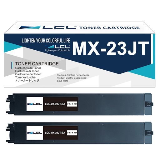 LCLSharp用シャープ用MX-23MX-23JTMX-23JTBAMX-23JT-BA(2パックブラック)互換トナーカートリッジ