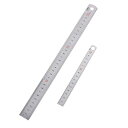 ステンレス直尺定規300mm(大)x1、150mm(小)x1、2本セット「ミリメートルとインチの交換表付き」