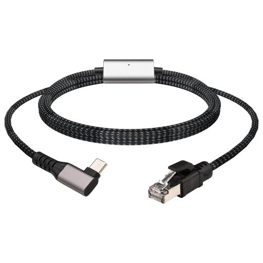 LEEHITECH3ML字型ギガビットUSBCTO有線LANアダプターケーブル1000M信号伝送TYPE-CTORJ45イーサネット変換ケーブル直接接続遅延なしTHUNDERBOLT3/4、IPHONE15/16、