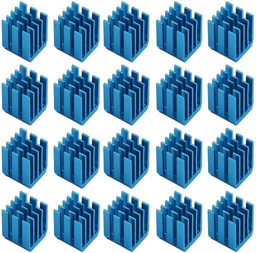 Easycargo9mm3Dプリンタアルミヒートシンク9x9x12mm30個入り+3M8810熱伝導粘着テープ冷却クーラーTMC21..