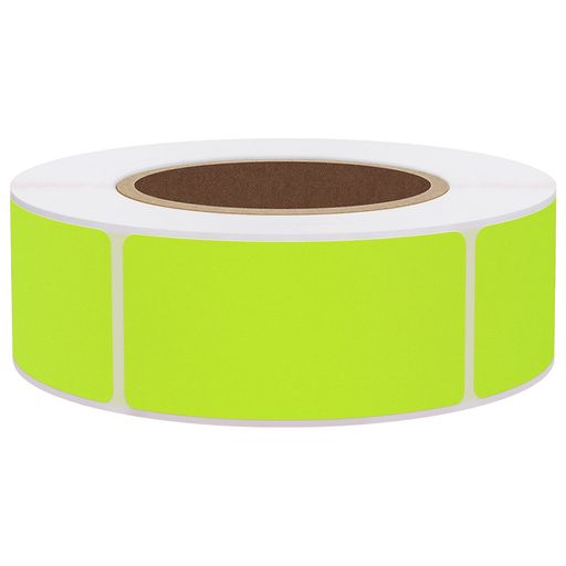 Hybskカラーラベル500枚インデックスシール蛍光シールイエロー四角25x50mm引越食品容器用キッチンオフ..