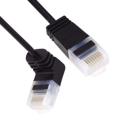 CY超薄型スリムCat6イーサネットケーブルRJ45アップアングルUTPネットワークケーブルパッチコード90度Cat6aLANノートパソコンルーターTVボックス用