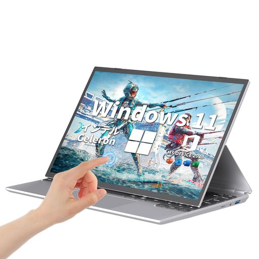 4IN1ノートパソコン【WIN11搭載/MSOFFICE2019搭載】パソコンノート/インテルCELERONN95高速CPU1.7GHZ~3.4GHZ/14.1インチ2K液晶IPS解像度(1920*1080)/メモリDDR4