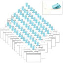 XPデザイン名札クリップバンドクリップネームホルダー移動ポケットIDカード名札ケース名札ホルダーパスケース(ライトブルー72セット)(3)