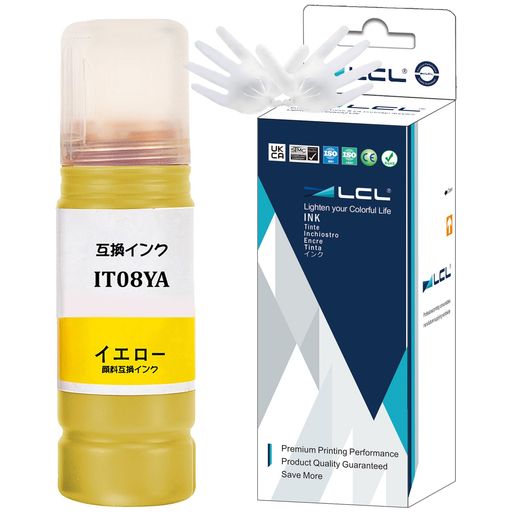 LCLエプソン用(えんぴつ削り)IT08IT08AIT08YA(1パックイエロー顔料70ML)互換インクボトル対応機種:PX-M6712FTPX-M6711FTPX-M791FTPX-S6710T