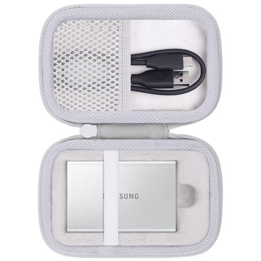 (ケースのみ)SamsungT7Resurrected1TB/2TB外付けSSD専用収納ケースオフホワイト‐co2CREA
