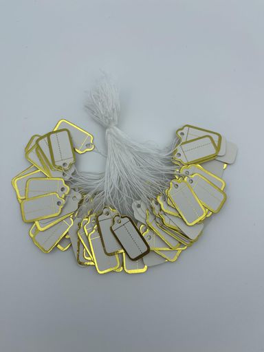 高級ジュエリー値札ラベル100枚セット-カード素材、幅広い用途、ハンドメイドや手芸に最適ライン入り価..