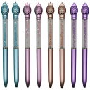 MAYDAHUIおしゃれパイナップルフルーツボールペン油性8本セット0.5MM黒インクかわいい果物鳳梨クリスタルキラキラ可愛い文房具ギフト子供学生