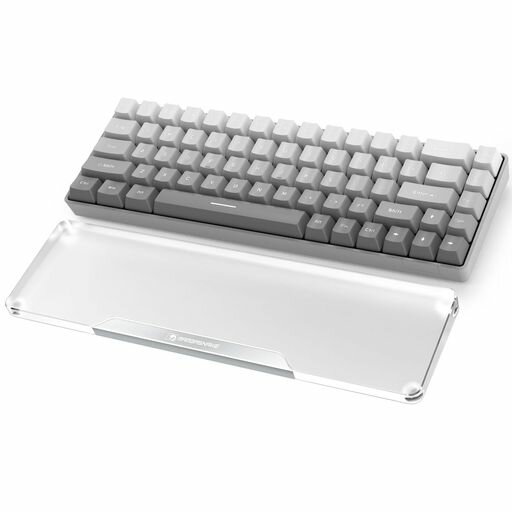MAMBASNAKEキーボード用リストレストCNCアルミニウム合金アクリル60%68キー透明素材滑らかな表面滑り止めつや消しデザイン人間工学に適合疲労低減手首の病気を効果的に予防シンプルなスタ…