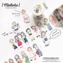 マスキングテープMOLINTAおんなのこ和紙テープカラフル手帳アルバムスクラップブッキングDIYギフトかわいいシールインテリア飾り手帳テープ
