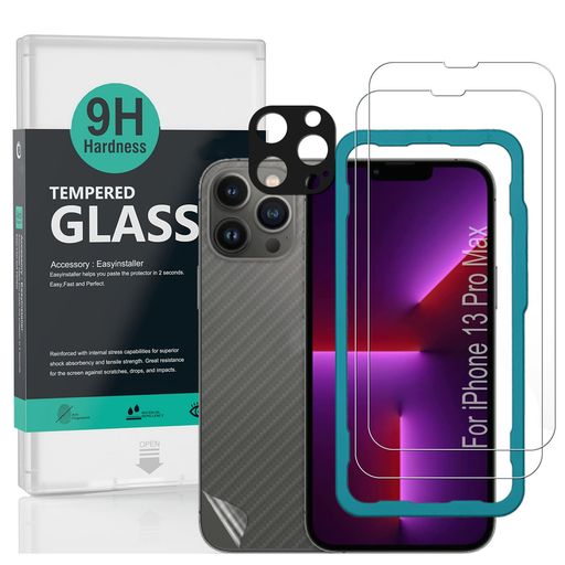 IbywindiPhone13ProMax(6.7)ガラスフィルム2枚保護フィルムガイド枠付きレンズカバー(1枚)背面シート(1枚)すり傷防止耐衝撃硬度9H強化ガラスフィルム【滑らかな手触り】【気泡ゼロ】【指紋認証… IbywindiPhone13ProMax(6.7)ガラスフィルム2枚保護フィルムガイド枠付きレンズカバー(1枚)背面シート(1枚)すり傷防止耐衝撃硬度9H強化ガラスフィルム【滑らかな手触り】【気泡ゼロ】【指紋認証…