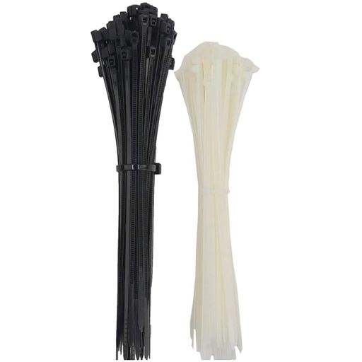 結束バンド繰り返し使える100本セット幅7mm2色(200mm50本+300mm50本)屋内、屋外対応